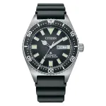 CITIZEN meeste automaatne tuukrikell NY0120-01E 41 mm must sihverplaat must kummirihm