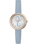 FURLA Giada naiste kvartskell analoogkell 32mm h&otilde;bedane sihverplaat roosa nahkrihm WW00005005L3