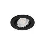 SYNERGY21 LED Recessed Spotlight Phos Swiveling Round Black CCT Switchable 7W 550lm