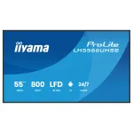 IIYAMA 55 tolli LH5566UHSB-B1 4K UHD professionaalne digitaalne reklaamiekraan heledusega 500 cd/m&sup2;, 24/7 t&ouml;&ouml;, HDMI, USB-C, DP, VGA, Android OS