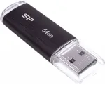 Silicon Power Ultima U02 64 GB USB 2.0 m&auml;lupulk, must
