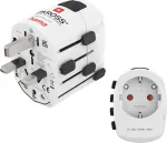 Hama World Travel Pro universaalne reisiadapter, 3-pooluseline, 1500W, valge 00223465