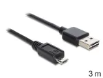 USB-kaabel DeLOCK EASY-USB 2.0-A - USB 2.0 micro-B 3m