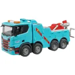 M&auml;nguauto BRUDERi maanteeabi Scania Super 560, mudel 03553, m&otilde;&otilde;tkavas s&otilde;idukimudel
