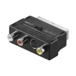 Wentronic AVK 196 SCART - 3x RCA + S-Video adapter, isane emasele, must 50123