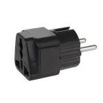 Maclean MCE155 universaalne toitepistiku adapter, UK pistikupesa ELi pistikule, must