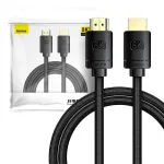 Baseus High Definition Series HDMI 2.1 kaabel, 8K 60Hz, 3D, HDR, 48Gbps, 2m (must)