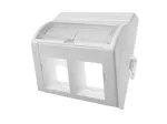 Adapter 45x45 2xRJ45 nurgeline kumer Alantec OS022 &mdash; 2-pordiline RJ45 nurgeline adapter