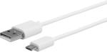 eSTUFF ES603007 USB-kaabel USB 2.0 1 m USB A &ndash; Micro-USB B valge