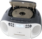 Kaasaskantav boombox Reflexion RCR2260DAB valge/hall DAB+/FM-tuuneriga ja CD-m&auml;ngijaga