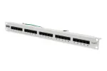 DIGITUS CAT 3 ISDN patch-paneel, varjestamata 25 pordiga RJ45, 8P4C, LSA, 1U, raami paigaldatav, v&auml;rvus hall RAL 7035