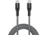 USB-C kaabel Sandberg Survivor 2M 100W must valge