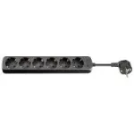 Wentronic Goobay Steckdosenleiste 3 m, Schwarz, 3 m - 6x Schutzkontaktbuchse (96050)