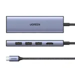 UGREEN 20956A Revodok CM511 6-&uuml;hes USB-C jaotur, HDMI, 3x USB-A 3.0, SD/TF, 5 Gbps, h&otilde;bedane