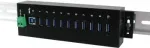 Exsys EX-1110HMVS - jaotur - 10 x USB 3,1 Gen 1 - DIN-liistule kinnitatav - DC (EX-1110HMVS)