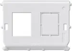 JUNG 54-2WE seinaplaat modulaarpesadele, valge, kruvita disain