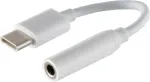 Audio kaabel S/CONN 14-05020 0.1m 3.5mm USB USB-C Valge