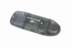 USB 2.0 kaardilugeja Gembird FD2-SD-1 &mdash; MMC/SD/SDHC/SDXC, 73&times;30&times;10 mm, 13 g, Must