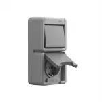 Schuko pistikupesa GIRA 417630, hall, Schuko t&uuml;&uuml;p, 250 V, 16 A, kuni 2 moodulit