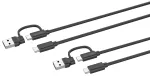 USB 3.2 Gen 1 (3.1 Gen 1) kaabel Speedlink SL-460101-BK, 3 m, USB A/USB C to USB C, must