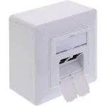 Pistikupesa InLine 76842A 2 x RJ-45 valge v&otilde;rgukaabel Cat 6a