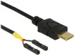 DeLOCK 85473 USB-C-pistik &ndash; 2 &uuml;ksikut kontaktpesa, toitekaabel, 0,5 m, must