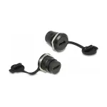 DeLOCK HDMI-A sisseehitatud pistik kaitsekorgiga, must, 30,3 mm, 23,5 mm