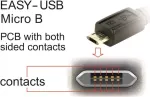 DeLOCK EASY-USB 2.0 kaabel, t&uuml;&uuml;p-A-pistik Micro-B isasele, nurga all, 5 m, must