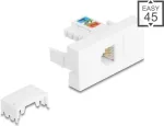 DELOCK Easy 45 Moodul RJ12 Pesa LSA UTP Valge 90897 &ndash; RJ12 v&otilde;tmeelemendi moodul, LSA klemmliide, UTP