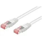 Wentronic Goobay CAT 6 paigalduskaabel, S/FTP (PiMF), valge, 0,25 m &ndash; LSZH halogeenivaba, vask (93217)