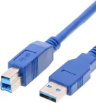 USB-kaabel Helos 014683 USB 3.2 Gen 1 3m USB A USB B sinine