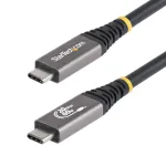 StarTech.com 3m (10ft) USB4 kaabel, 20Gbps, USB-IF sertifitseeritud USB-C kaabel, 60W PD, 4K 120Hz DP 2.1, TPE mantel, must USB-C juhe