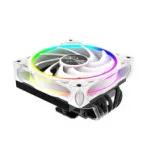 Protsessori jahuti Akasa SOHO H6L RGB valge &mdash; madalaprofiiline jahutusradiaator koos RGB ventilaatoriga, &uuml;hildub mini-ITX kompaktsete s&uuml;steemidega