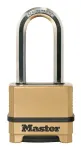 Master Lock 175EURDLH L&auml;htestatav 4-kohaline Kombinatsioonlukk, Tugev Tsinkkere, Karastatud Terasest Pikk R&otilde;ngas, 50 mm Kere Laius, 8 mm R&otilde;nga Diameeter, 63 mm Vertikaalne Vaba K&otilde;rgus, 24 mm Horisontaalne Vaba K&otilde;rgus, Sise-/V&auml;liskasutus