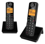 Alcatel S280 DUO juhtmeta DECT telefon vastuv&otilde;tjaga - 2 toru, must