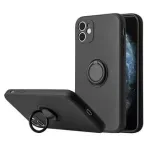 iLike Apple iPhone 14 Pro Max Silicone Ring Case Black