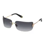 Philipp Plein naiste p&auml;ikeseprillid SPP027S950300 - &Uuml;lisuured ruudukujulised kilbiprillid, must atsetaatraam, hall gradientl&auml;&auml;tsed, UV400 kaitse