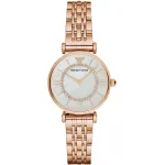 ARMANI AR1909 Naiste Kvartskell 32mm Roosakuldse Tooniga Roostevabast Terasest