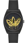 Adidas naiste kell AOST22038 38mm roostevabast terasest korpus must silikoonrihm analoogkvarts