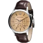 Armani AR2433 meeste kvartskronograafkell 43mm roostevaba teras sinise sihverplaadiga