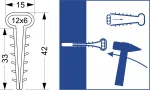 Elektro-Plast Opat&oacute;wek USMP-3 lame kiirkinnitusega kaabliklamber 16,2 mm kaablitele, valge, 100 tk