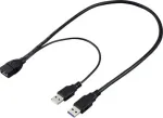 Renkforce USB 3.0 pikenduskaabel USB-A isane - USB-A emane 0,5 m must RF-5719752