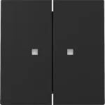 Gira System 55 klahvkatte, 2-kohaline, juhtfunktsioonile, must matt 3631005