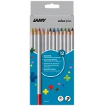 LAMY colorplus kolmnurksed v&auml;rvilised pliiatsid, 12 erinevat v&auml;rvi, ergonoomiline kolmnurkne kuju, matt viimistlus, kartong&uuml;mbris 1233468