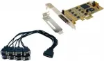 EXSYS EX-45368 PCIe 8-pordiline RS-232/422/485 jadaliidese kaart madalaprofiilse kinnitusega (SystemBase)