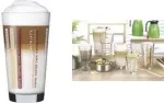Esmeyer LINES Latte Macchiato klaas 370 ml, 12-osaline komplekt, n&otilde;udepesumasinas pestav 410-865