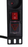 Alantec 19-inch 1U V&otilde;imsus Strip, 8x CEE 7/5, Switch, 1.8m (PZ081U)