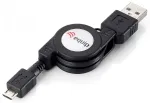 Equip USB 2.0 Type A to Micro-B sisset&otilde;mmatav kaabel, 1,0 m, must