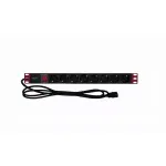 Rack Power Strip TECHLY 365733 1U &mdash; 8&times; Schuko sockets, 2 m kaabel