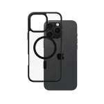 PanzerGlass CARE&trade; by &reg; Urban Combat Case Transparentne musta raamiga ja MagSafe&rsquo;iga iPhone 16 Pro Max